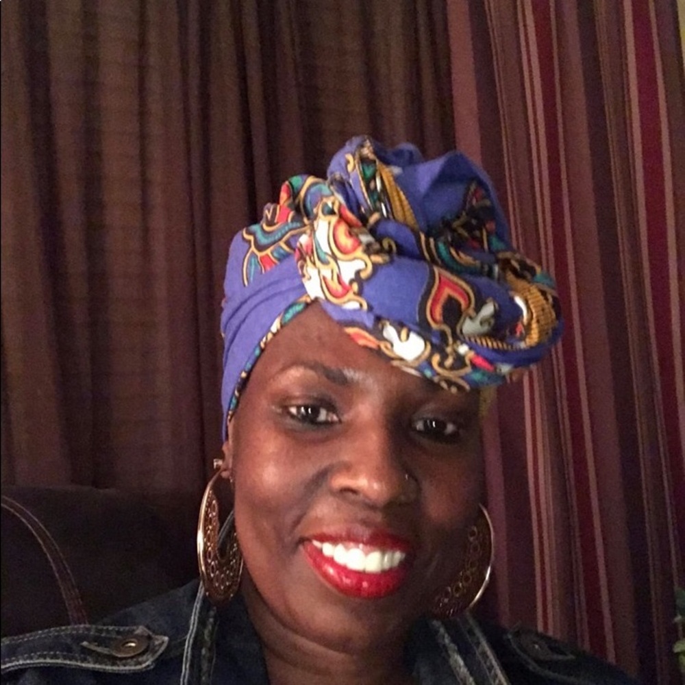 Blue African print head wraps 72x22 inches